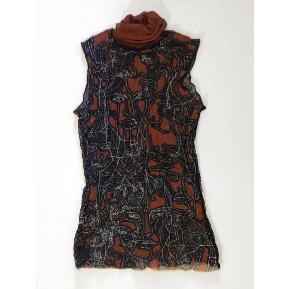 Jean-Paul Gaultier JPG Maille Femme vintage 1990s mesh cardigan tank set - Picture 5 of 14